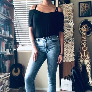 Mudd Black Off The Shoulder Top